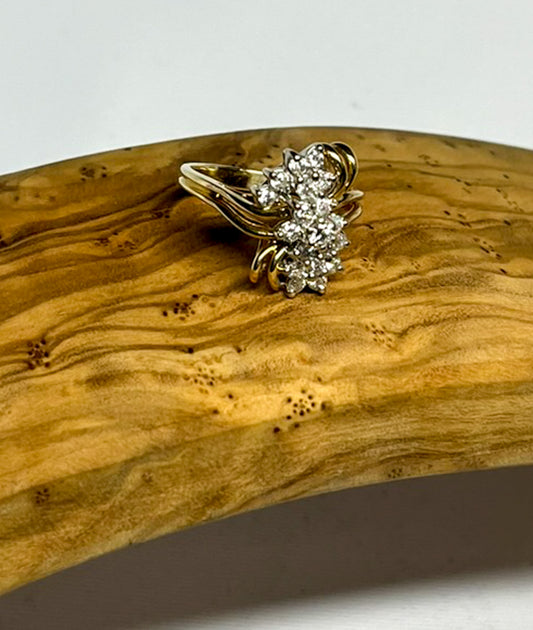 1.4 Carat Antique Cluster or Natural Diamonds
